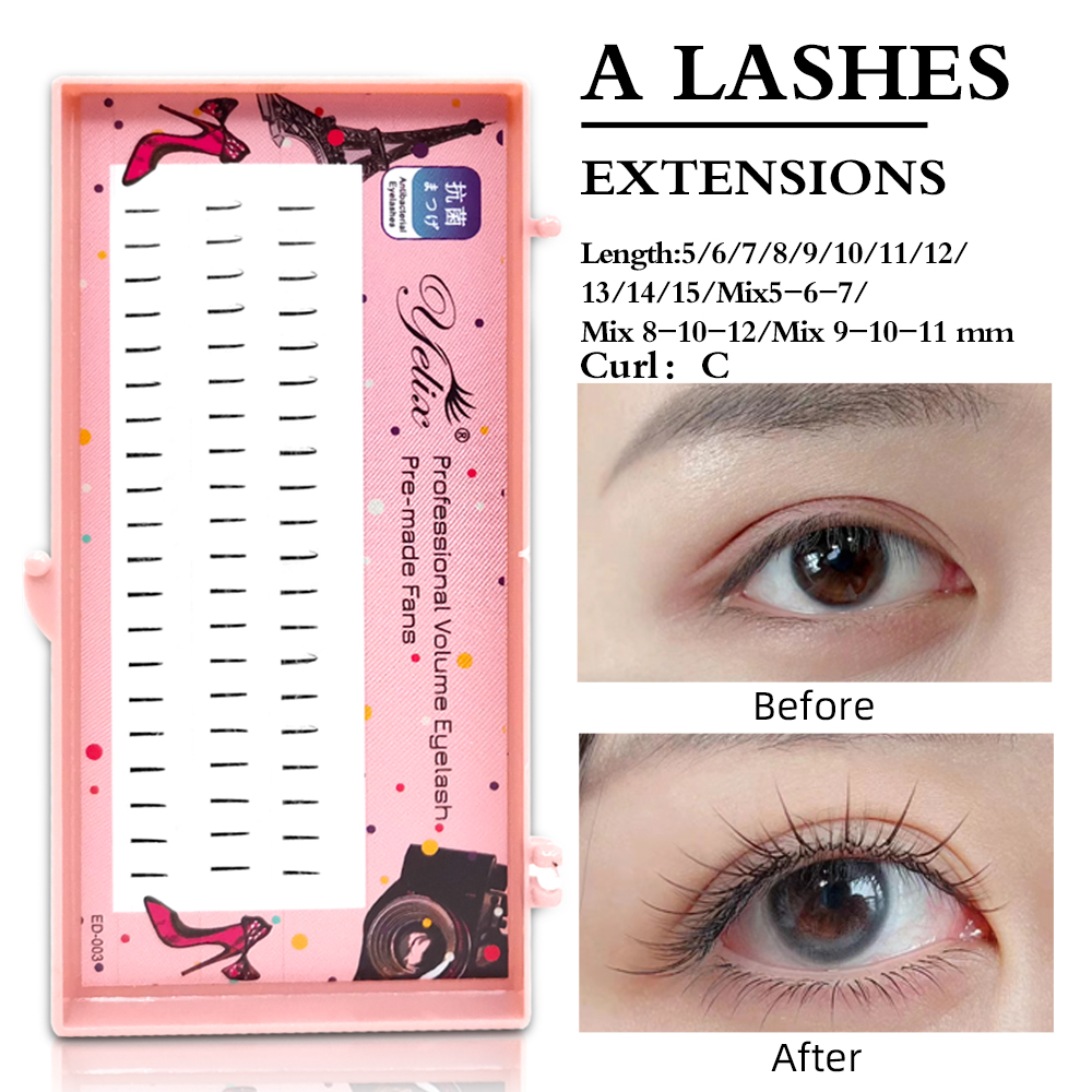 Eyelash Extension Natural - Yelix Natural Soft Individual Lashes Comic