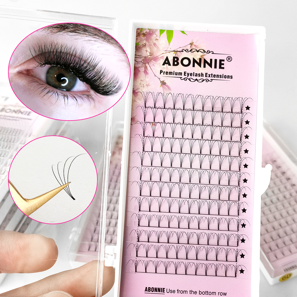Eyelash Extension Russian Volume - Abonnie 6D Narrow Fan Premade Fans