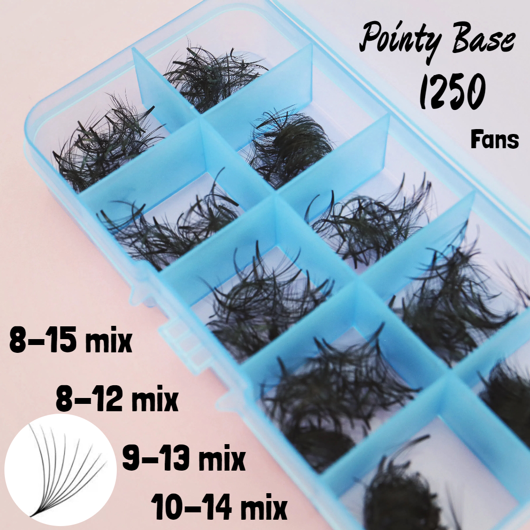 Eyelash Extension Medium - 1250 Fans Pointy Base Loose Lash