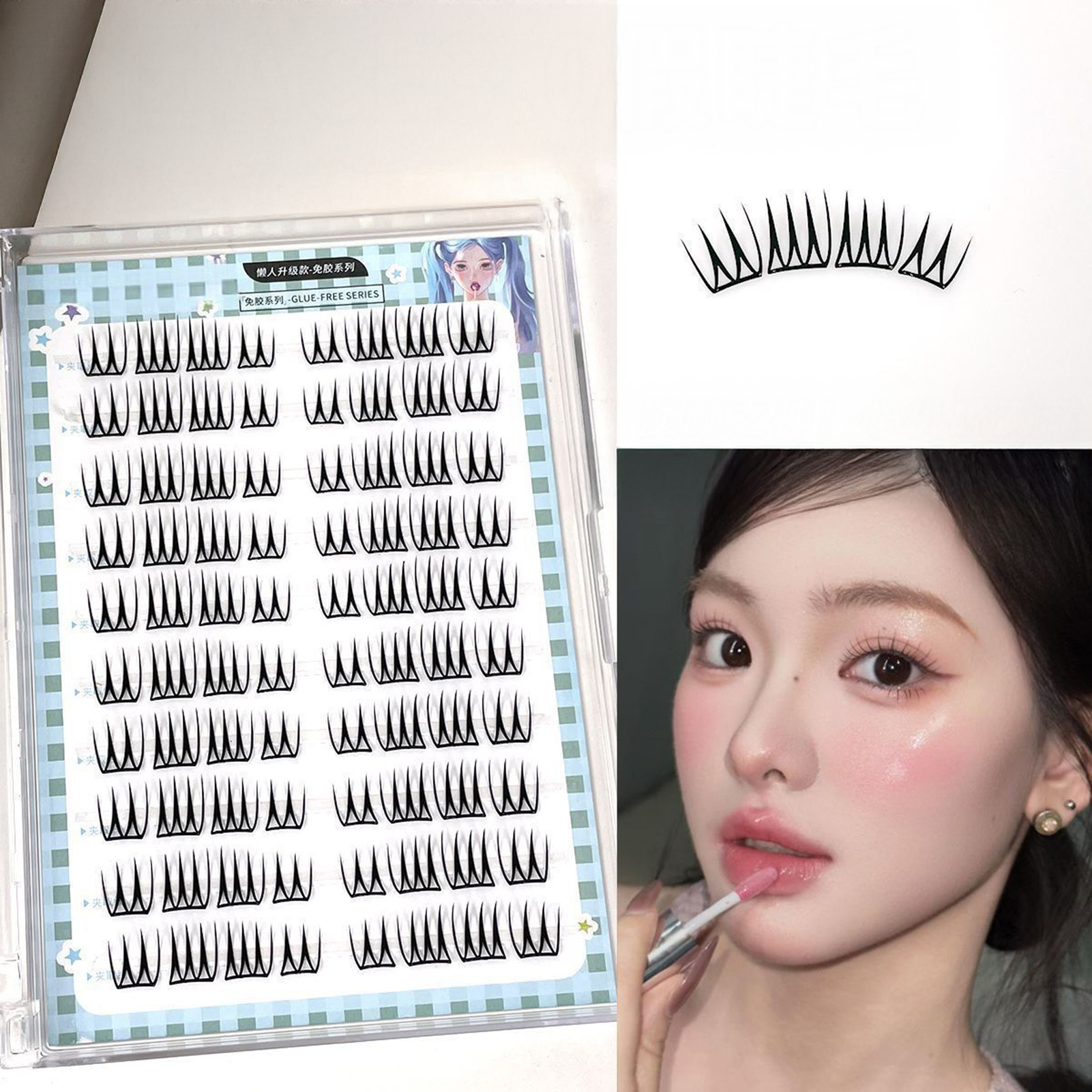 Eyelash Extension Natural - Self Adhensive False Eyelashes Korean Girl