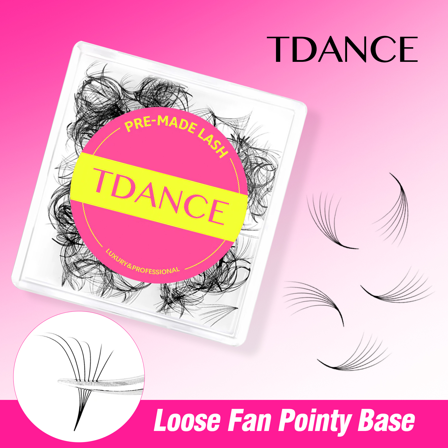 TDANCE Loose Fans Pointy Base  - Eyelash Extension Medium 评论和价格
