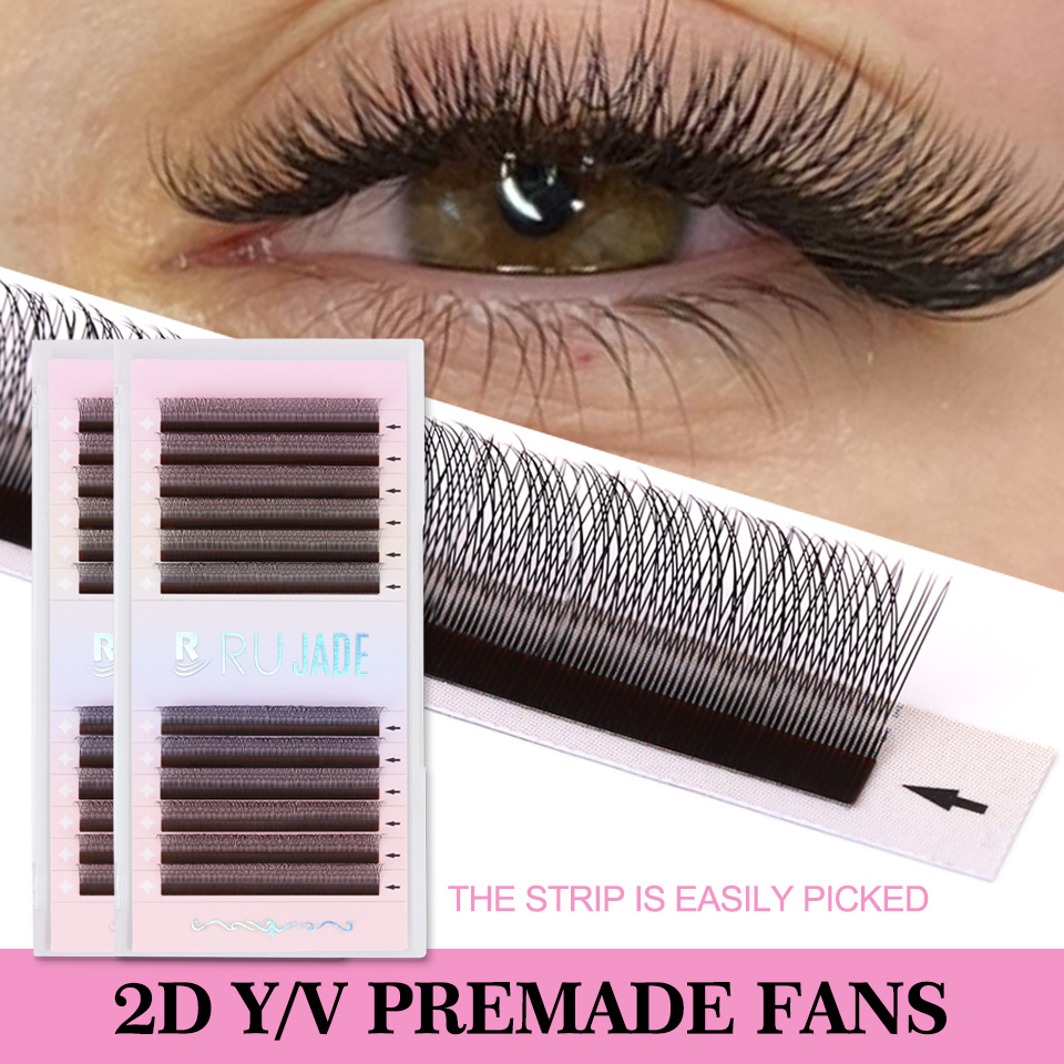 Rujade New 2D Y Eyelashes Exte - Eyelash Extension Russian Volume 评论和价格