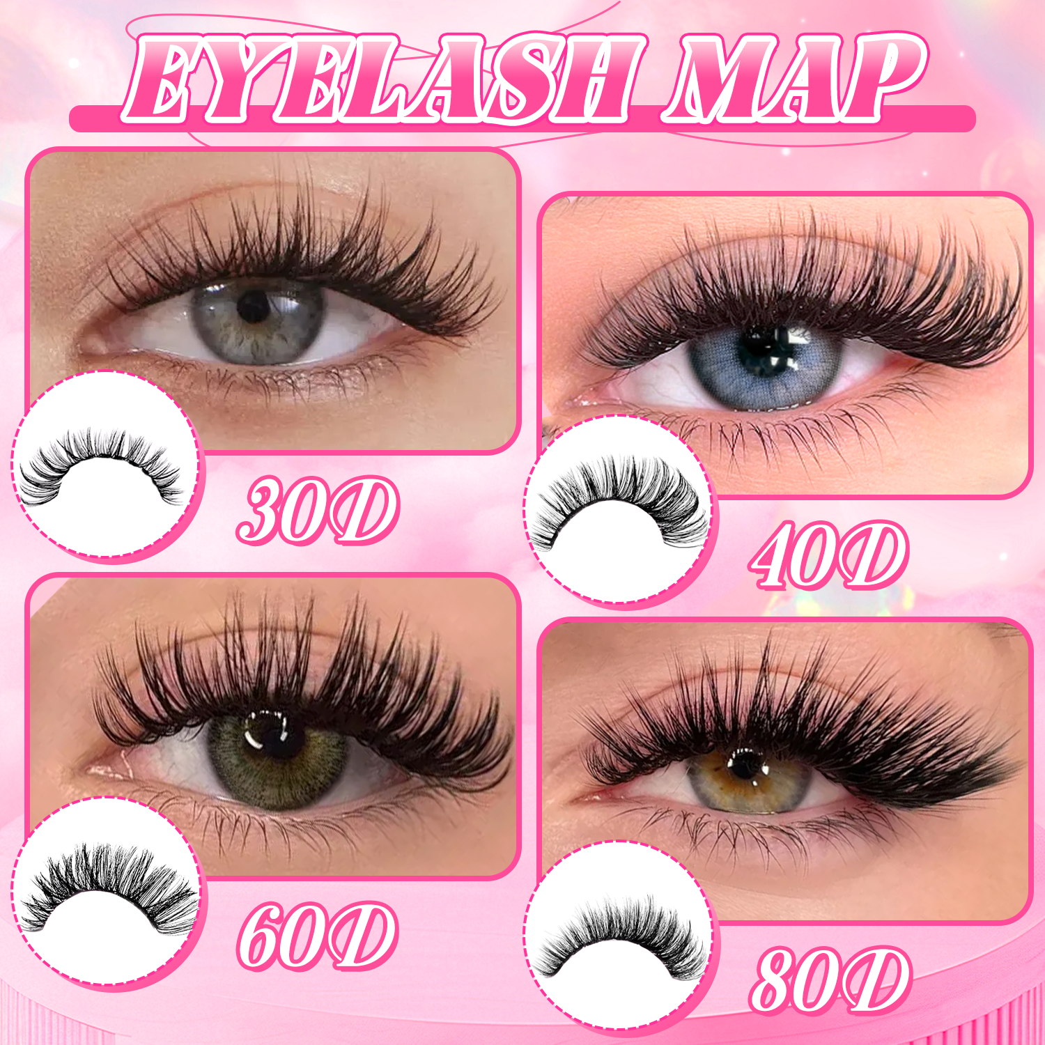 740/800PCS Eyelash Cluster Kit - Eyelash Extension Or Extensions 评论和价格