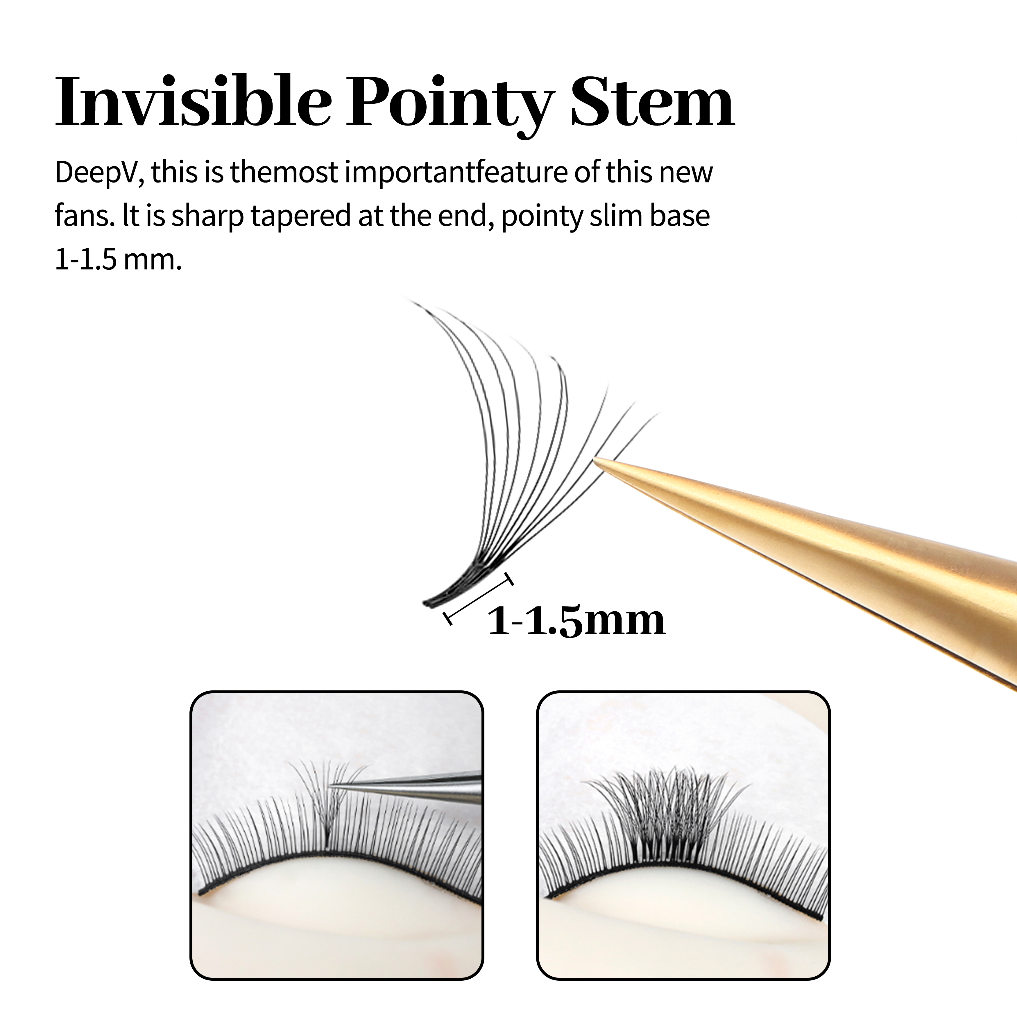 XIUSUZAKI Pointy Base Loose Fa - Eyelash Extension Medium 评论和价格