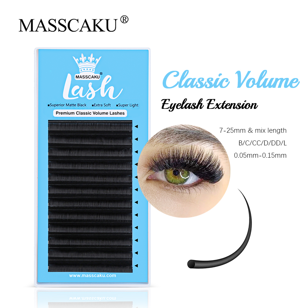 MASSCAKU 0.05/0.07/0.10/0.15mm - Eyelash Extension Russian Volume 评论和价格