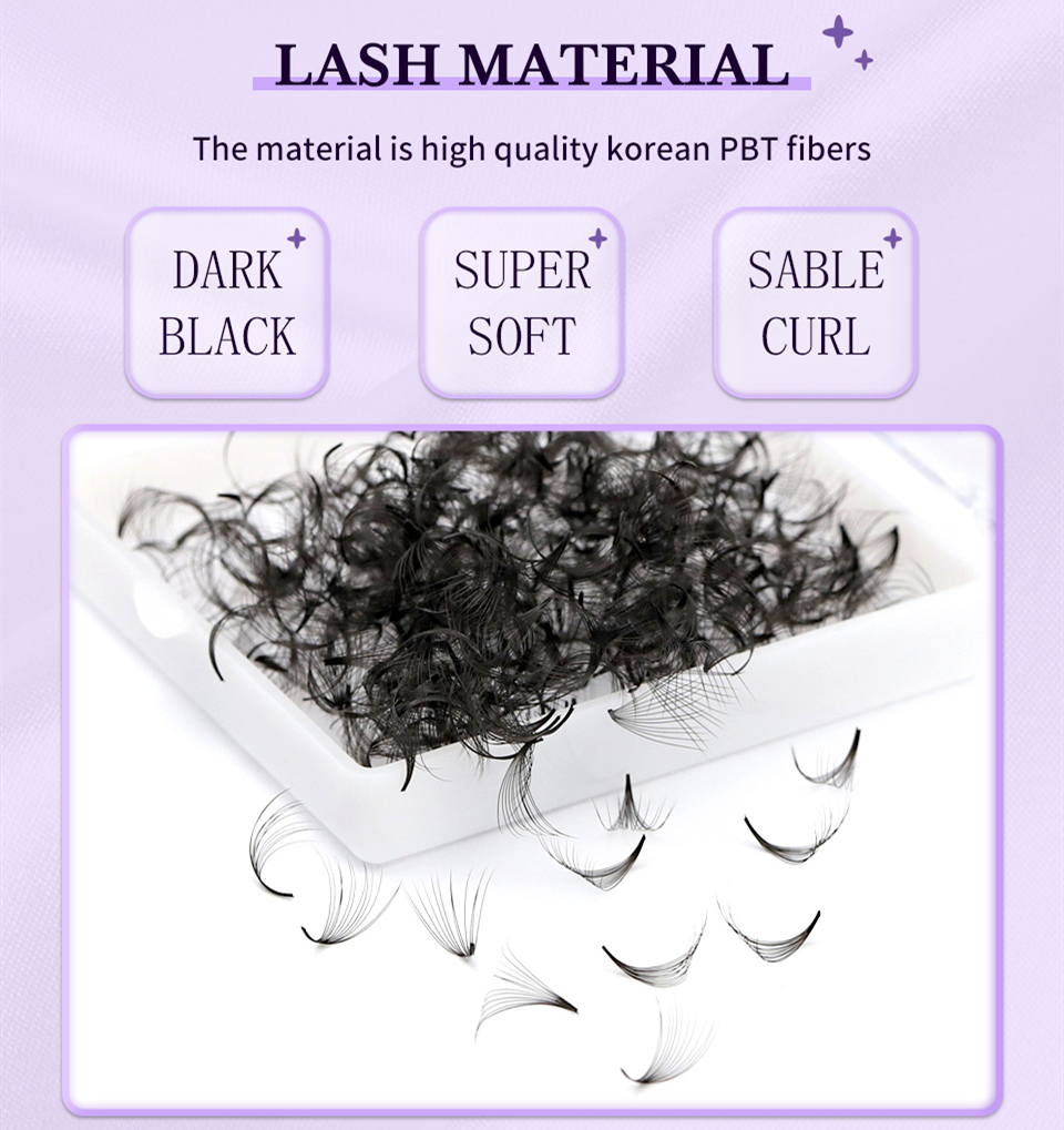 AGUUD Loose Fan Lash 3D-40D Po - Eyelash Extension Russian Volume 评论和价格