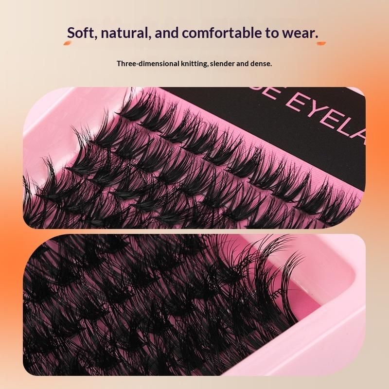 10Row 140 Clusters Fluffy Thic - Eyelash Extension Natural 评论和价格