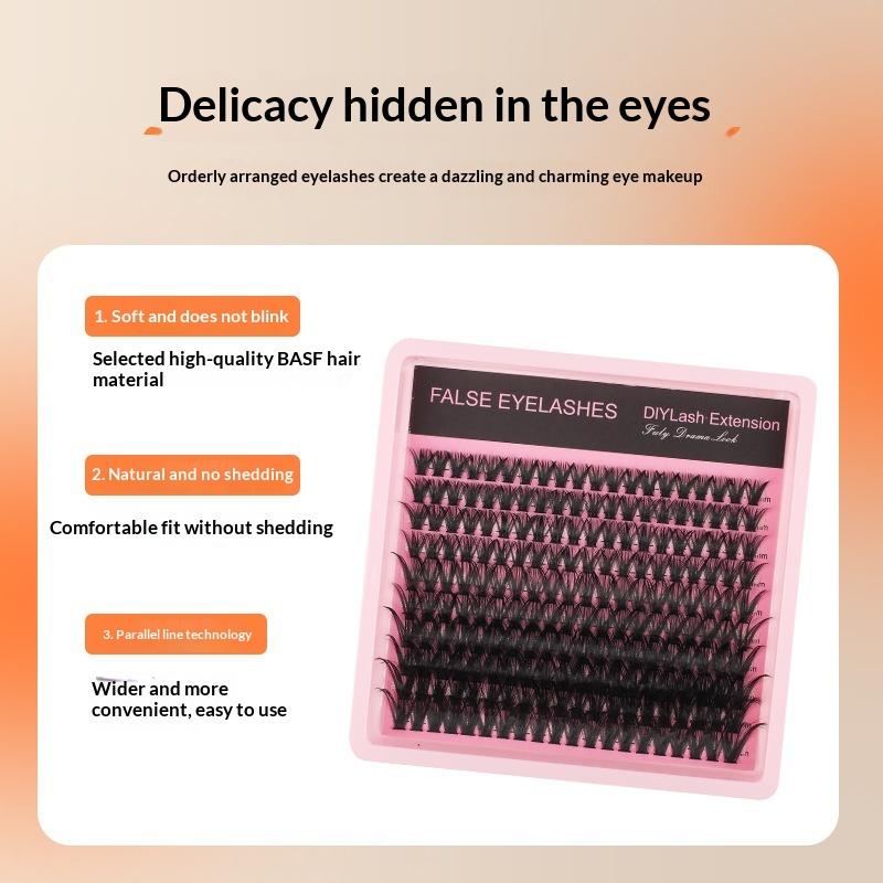 10Row 140 Clusters Fluffy Thic - Eyelash Extension Natural 评论和价格