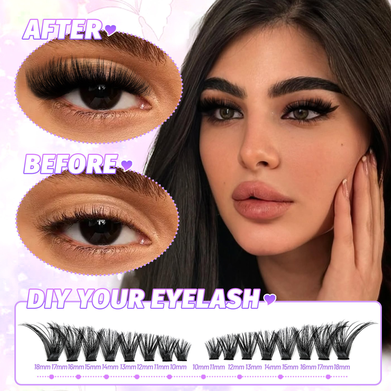 DIY False Eyelashes individual - Eyelash Extension Or Extensions 评论和价格