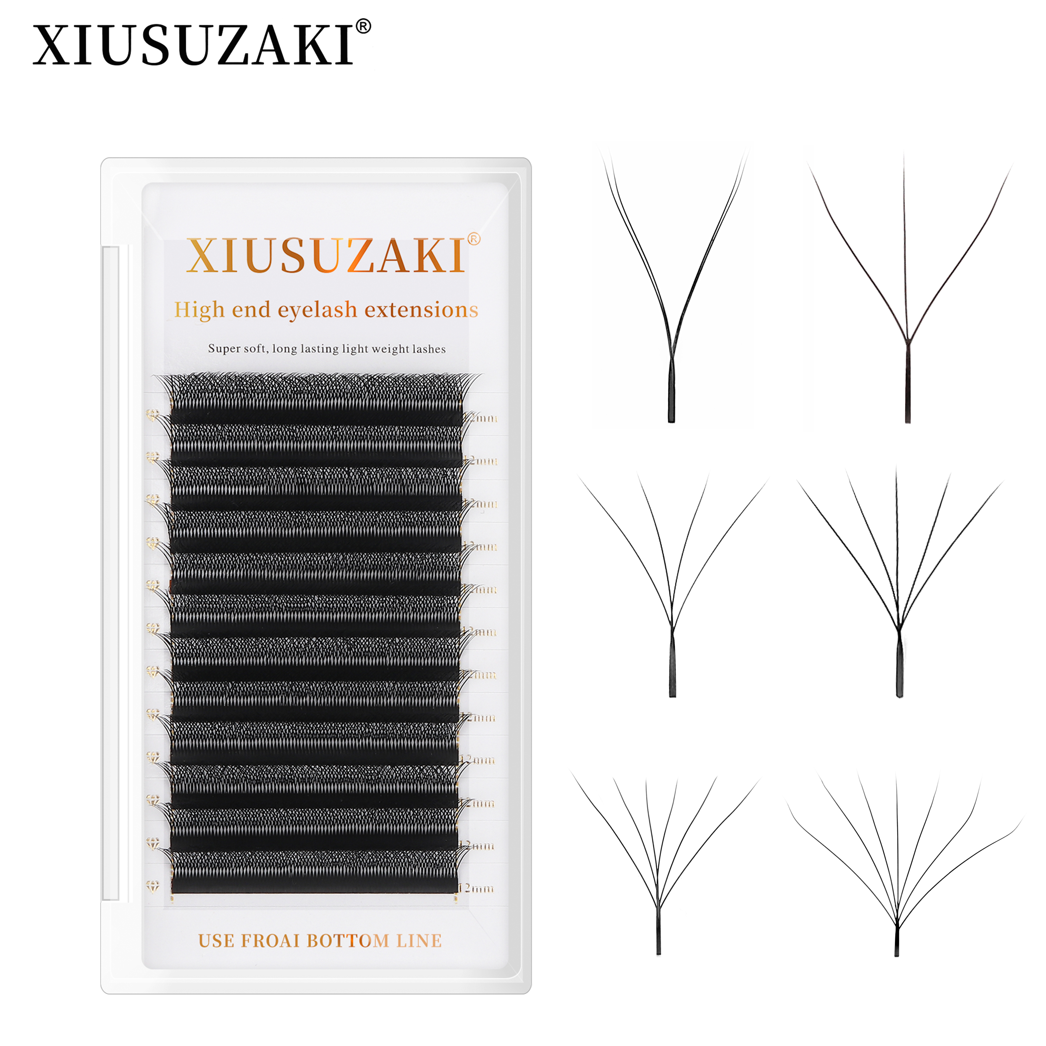 XIUSUZAKI W Shaped Bloom 2D 3D - Eyelash Extension Yelix 评论和价格