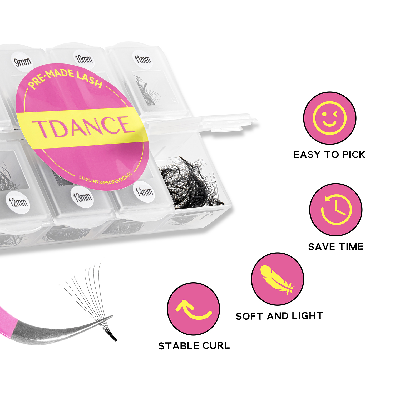 TDANCE 600 Fans Loose Fan Mixe - Eyelash Extension Medium 评论和价格