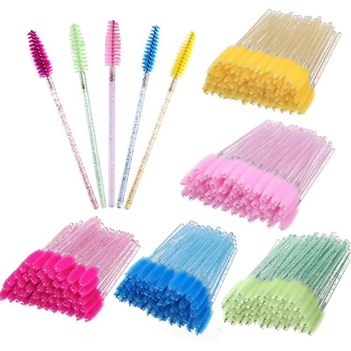 50pcs Eyelash Brushes Mascara  - Eyelash Extension Guide 评论和价格