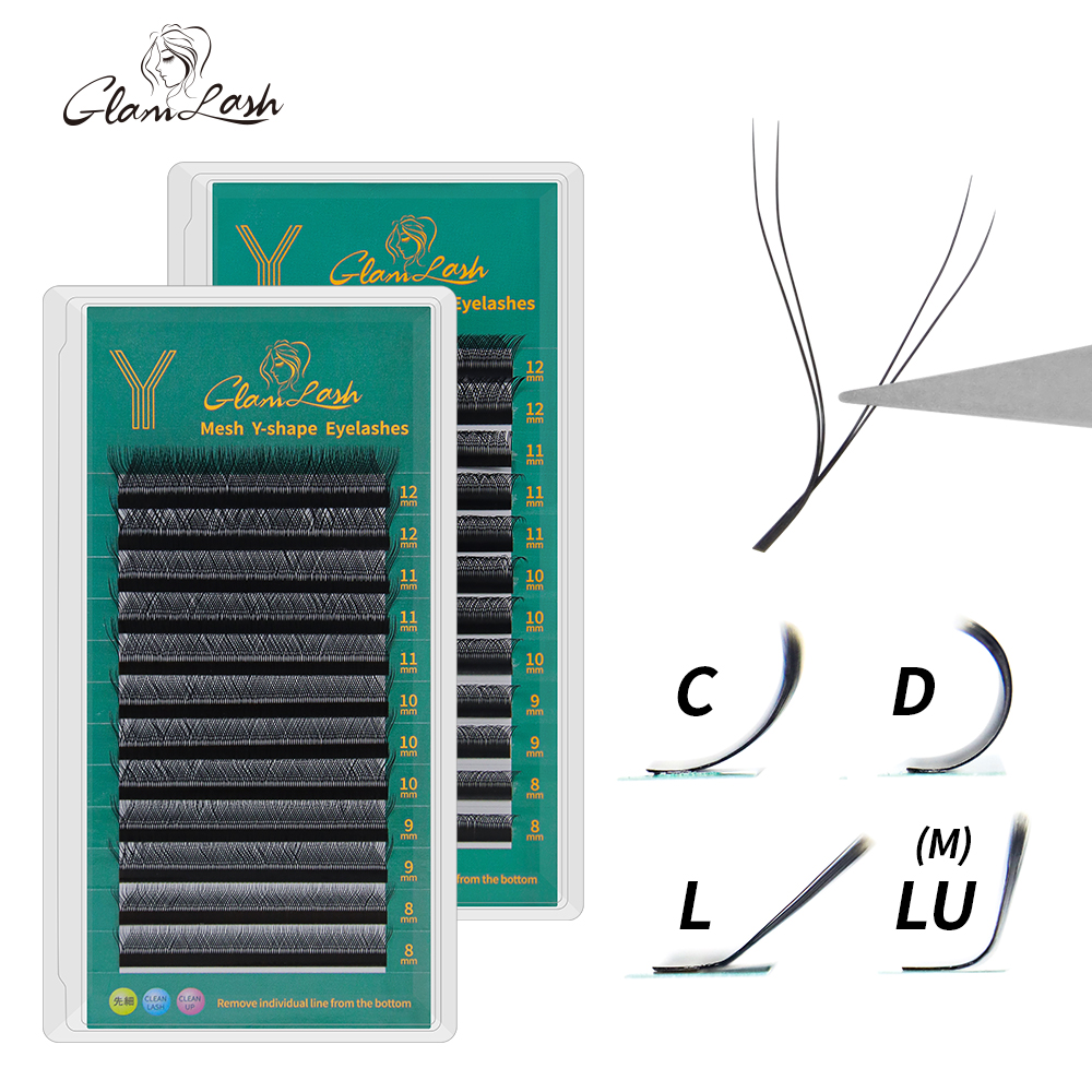 GLAMLASH YY Shape Black Eyelas - Eyelash Extension Yelix 评论和价格