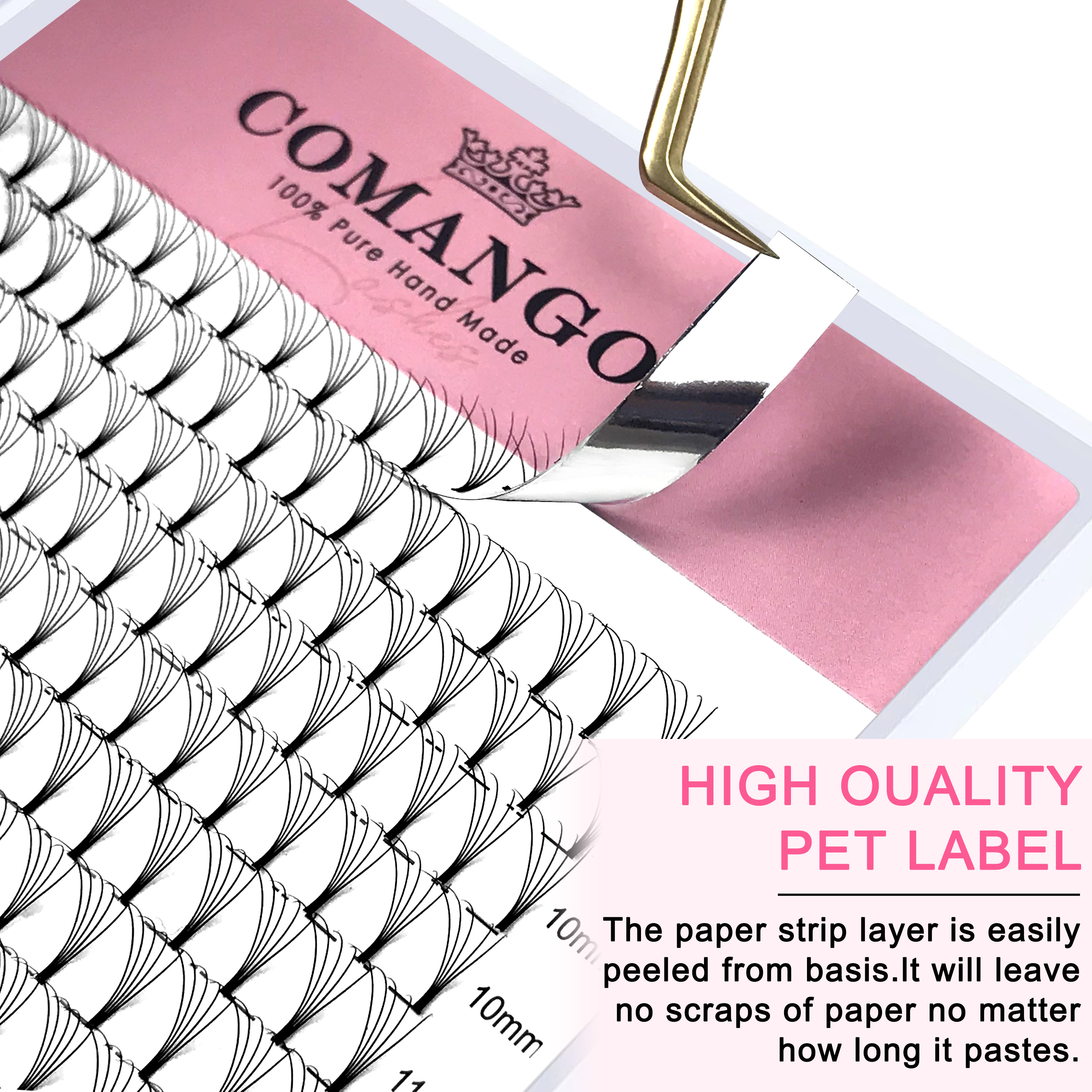 CoMango 320pcs Short Stem Prem - Eyelash Extension Russian Volume 评论和价格