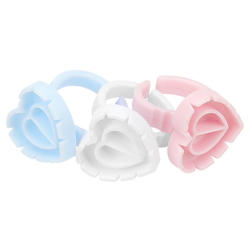 100Pcs Disposable Glue Ring Ho - Eyelash Extension Guide 评论和价格