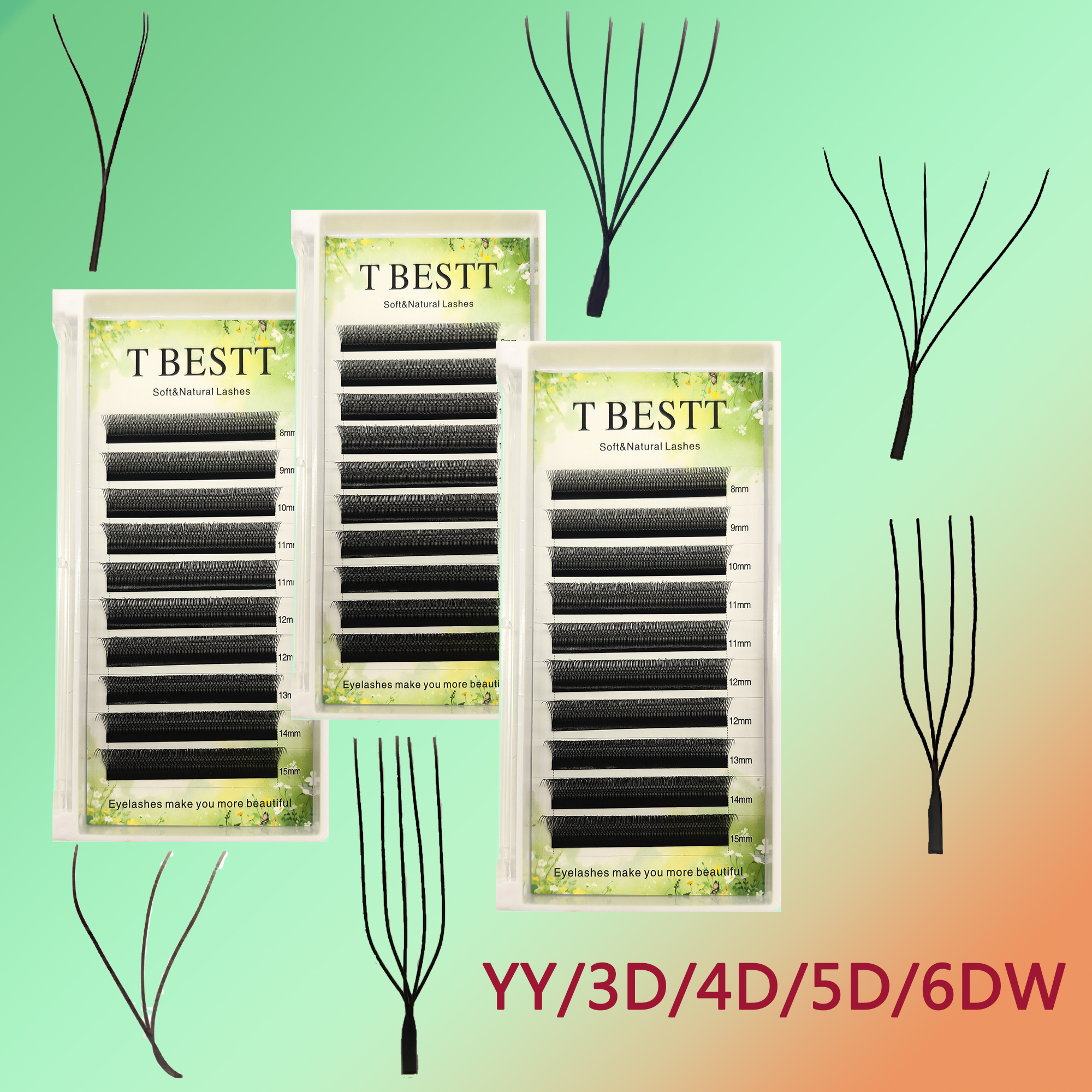 Tbestt U Shaped 4D 5DW Eyelash - Eyelash Extension Yelix 评论和价格