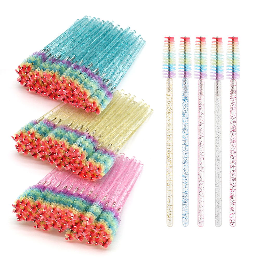 50PCS Rainbow Crystal Eyelash  - Eyelash Extension Guide 评论和价格