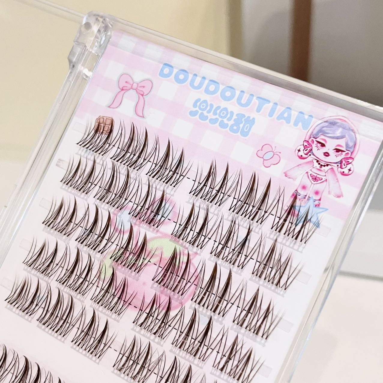 Doudoutian Brown Black Cluster - Eyelash Extension Natural 评论和价格