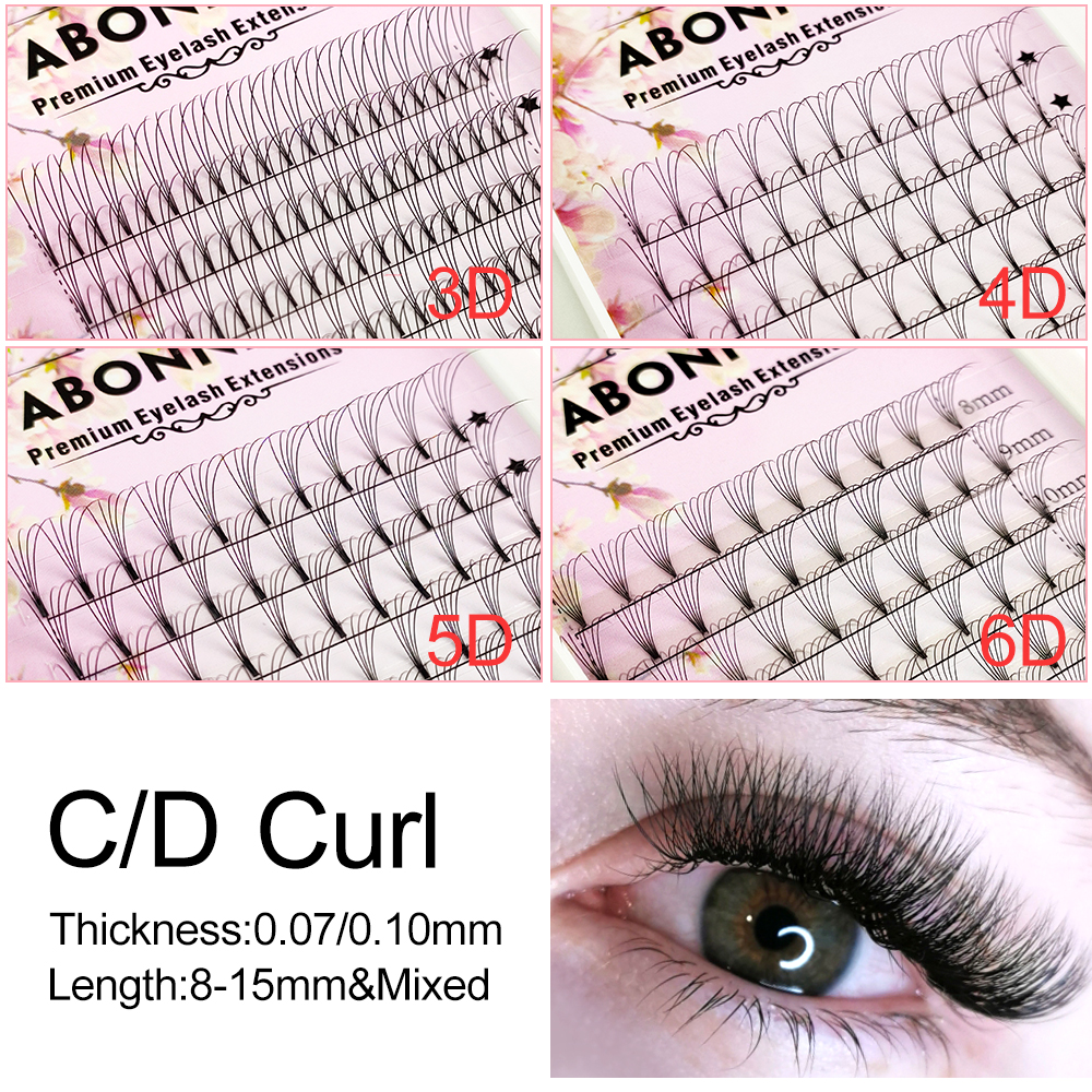 Abonnie 6D Narrow Fan Premade  - Eyelash Extension Russian Volume 评论和价格