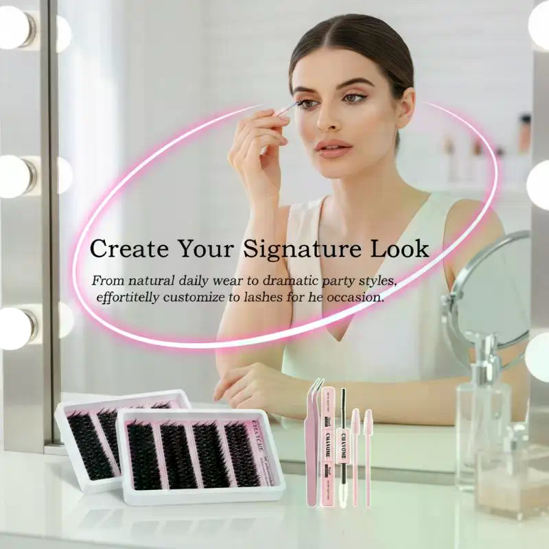 Eyelash Clusters Kit DIY C Cur - Eyelash Extension Or Extensions 评论和价格