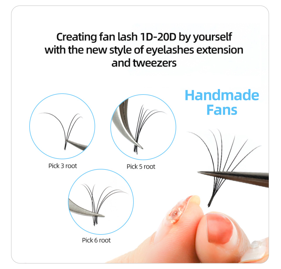 AGUUD 16 Rows Long 16-20mm Eye - Eyelash Extension Russian Volume 评论和价格