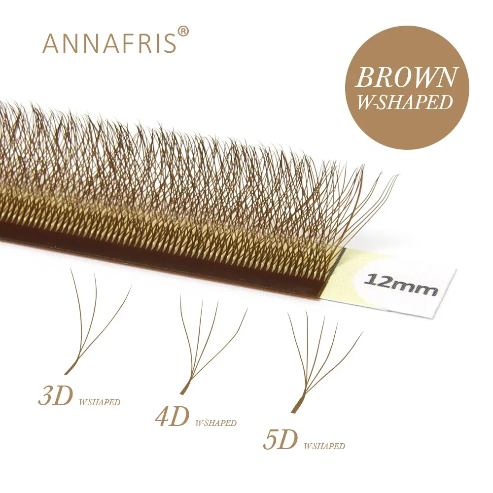 ANNAFRIS Brown W Shape Lash Ex - Eyelash Extension Yelix 评论和价格