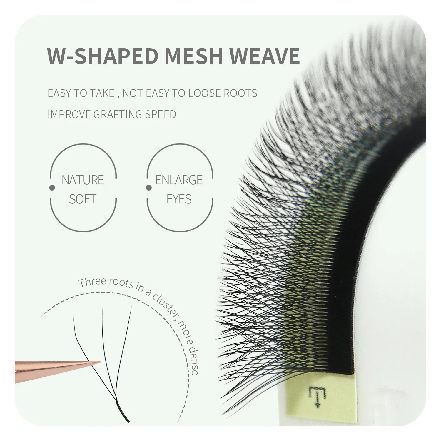 ANNAFRIS Brown W Shape Lash Ex - Eyelash Extension Yelix 评论和价格