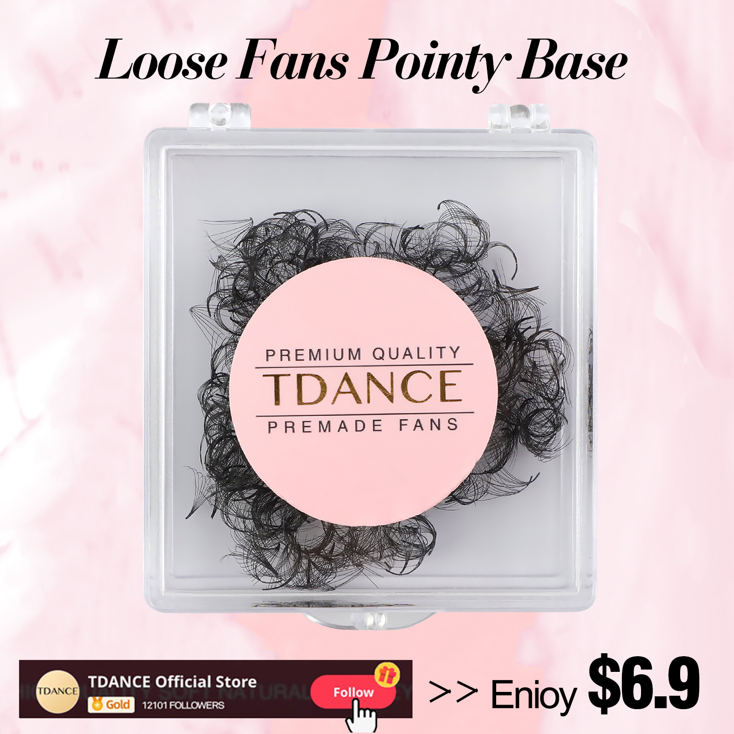 TDANCE 500Fans Pointy Base Loo - Eyelash Extension Medium 评论和价格