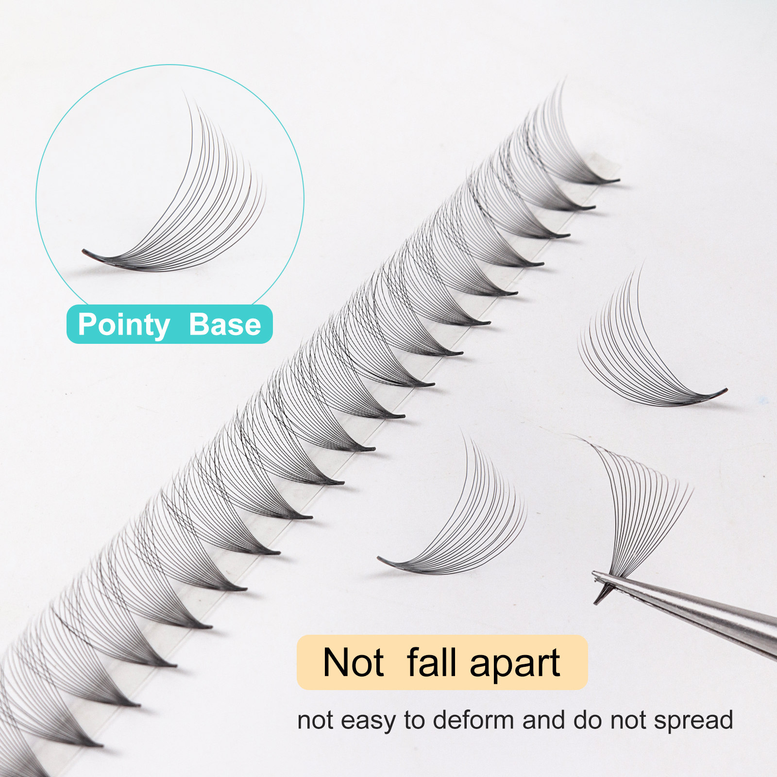 800 Fans 16D 0.03 Thin Roots S - Eyelash Extension Medium 评论和价格