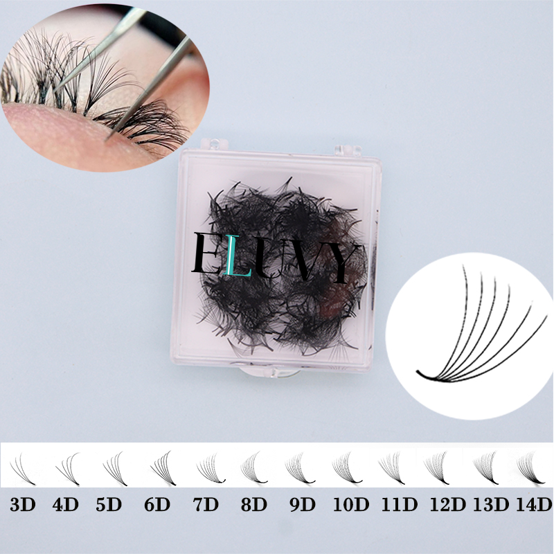 ELUVY 500 Fans Premade Medium  - Eyelash Extension Medium 评论和价格