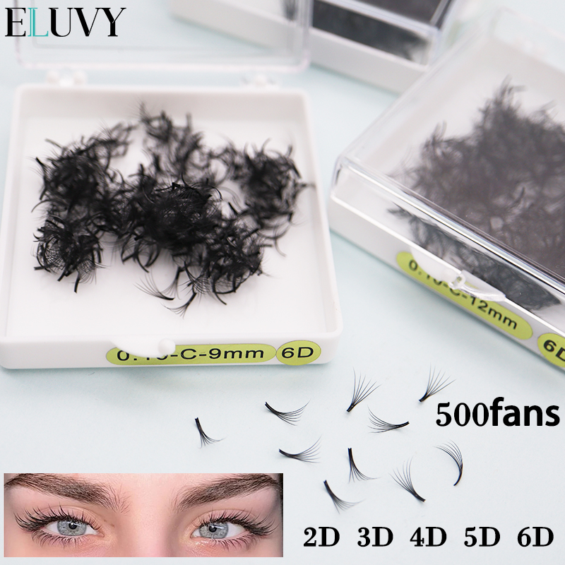ELUVY 500 Fans Premade Medium  - Eyelash Extension Medium 评论和价格