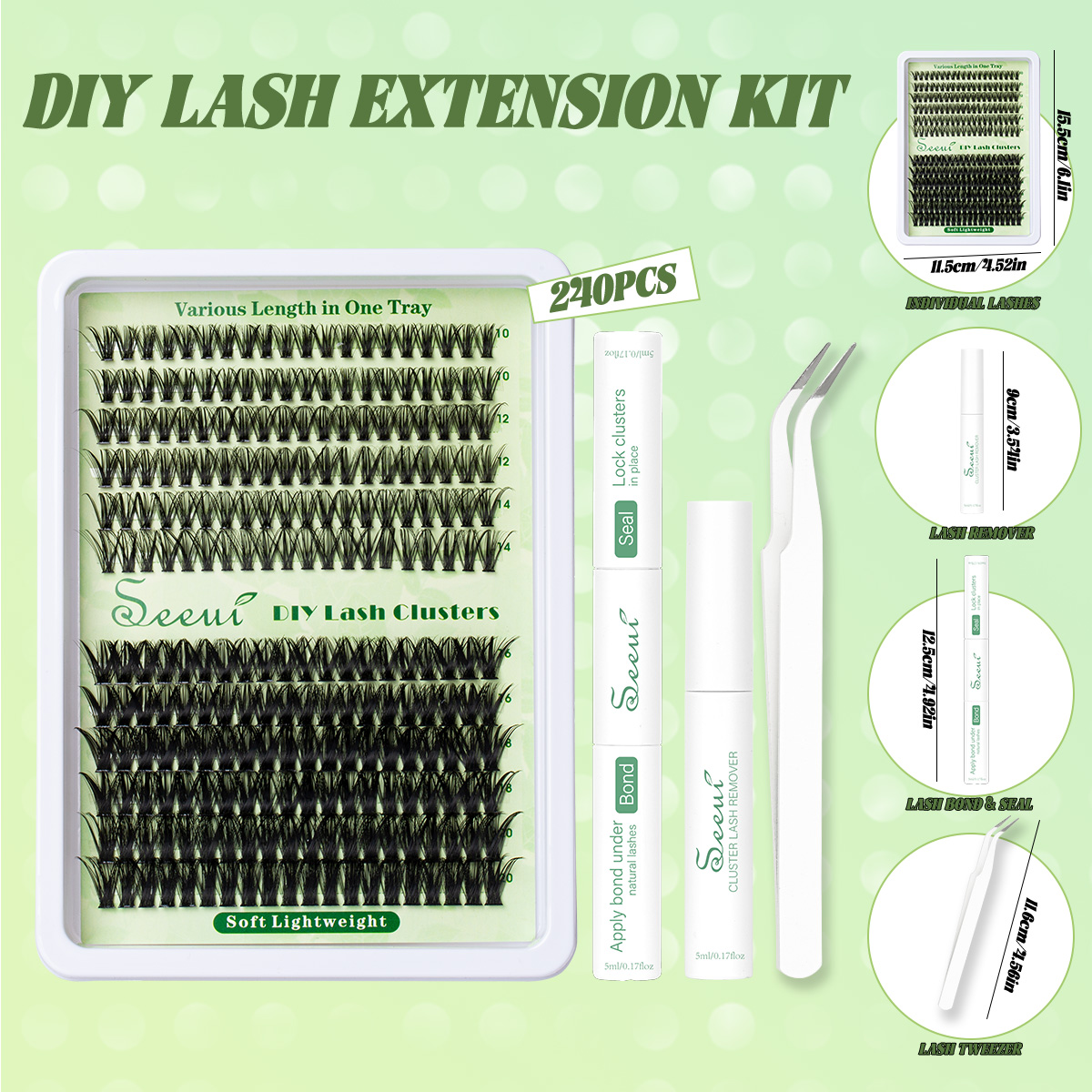 Cluster Lashes Kit Individual  - Eyelash Extension Volume 评论和价格
