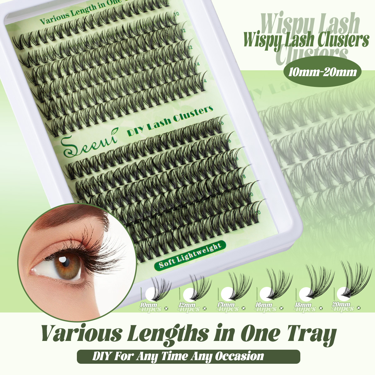 Cluster Lashes Kit Individual  - Eyelash Extension Volume 评论和价格
