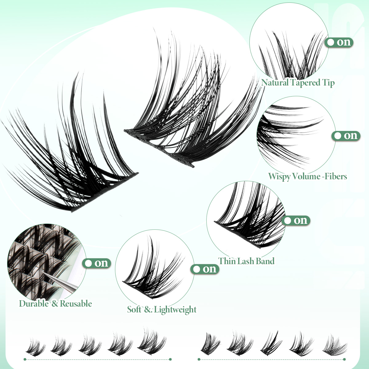 Lash Clusters Kit Thick Curl E - Eyelash Extension Glue Remover 评论和价格
