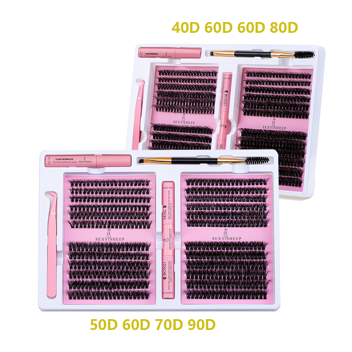 DIY False Eyelashes Clusters E - Eyelash Extension Glue Remover 评论和价格