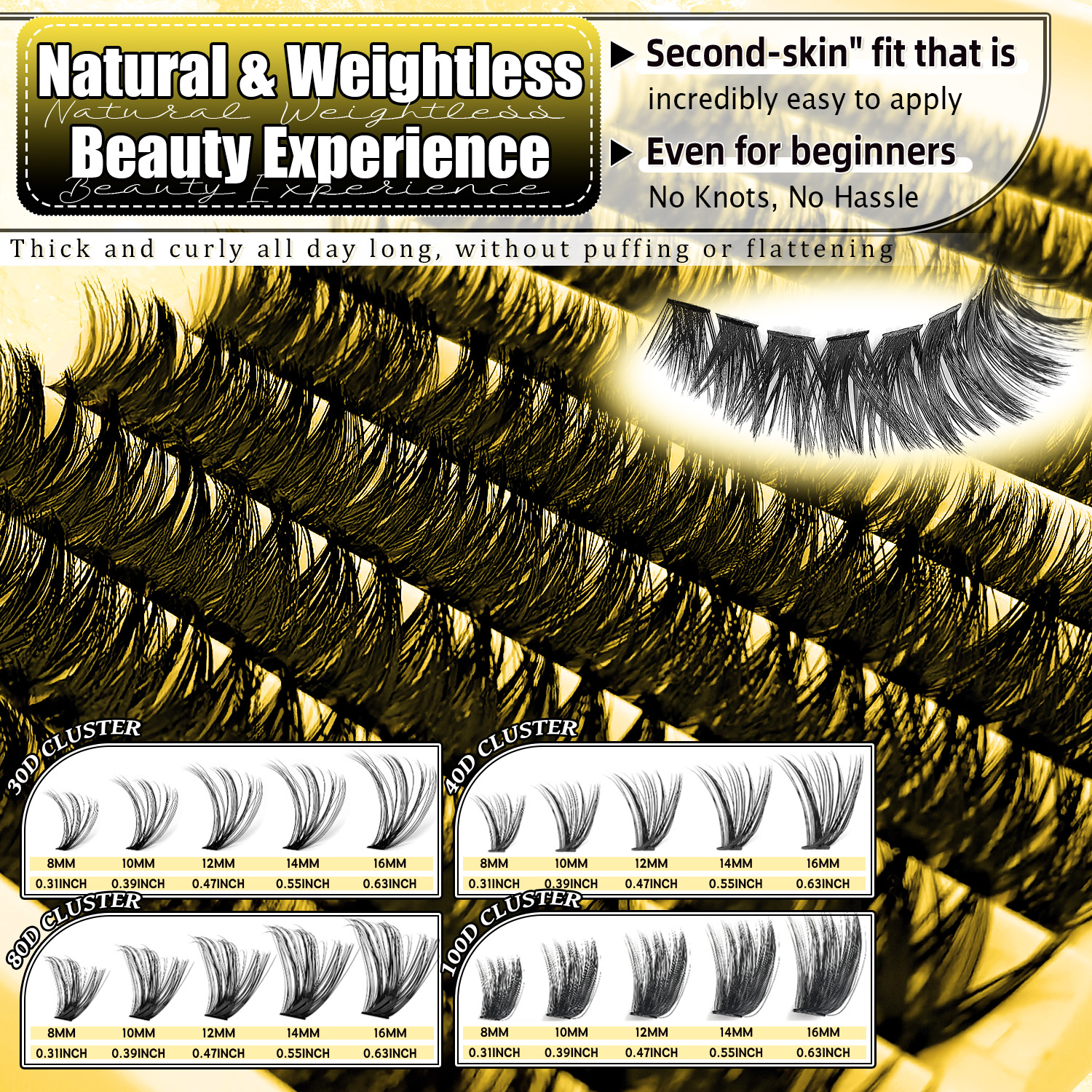 DIY Lash Clusters Kit - 30D/40 - Eyelash Extension Volume 评论和价格