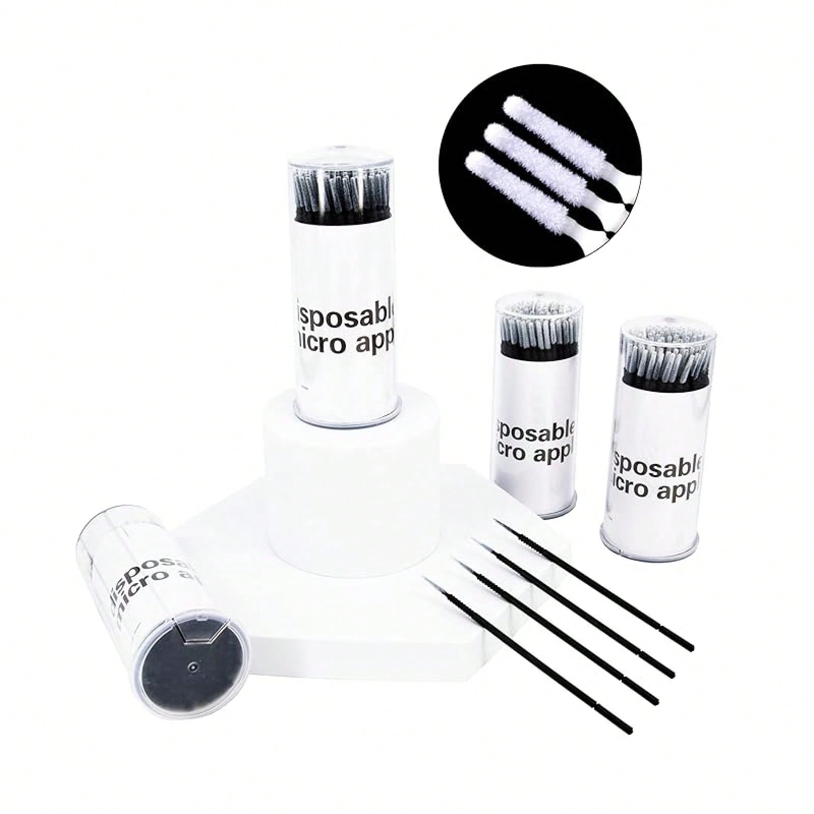 200Pcs Medium Tip Micro Brushe - Eyelash Extension Medium 评论和价格