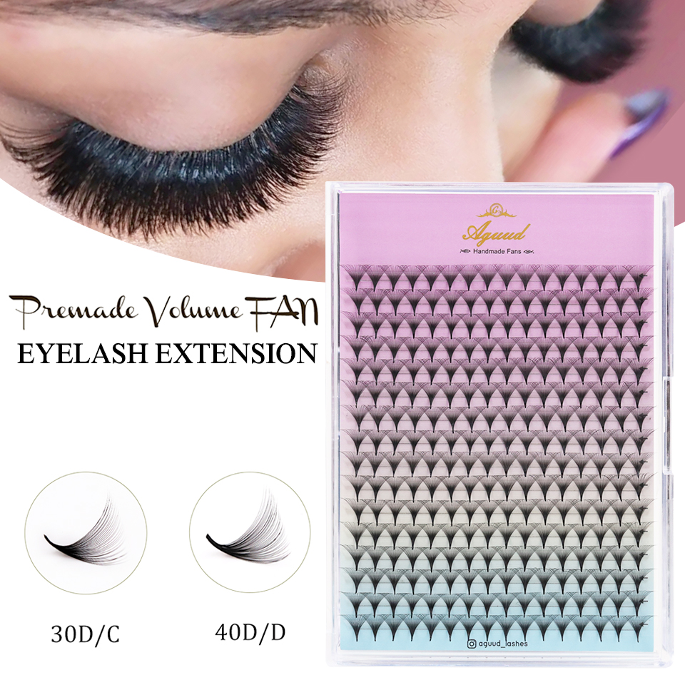 AGUUD 30d 40d Premade Fans Eye - Eyelash Extension Medium 评论和价格