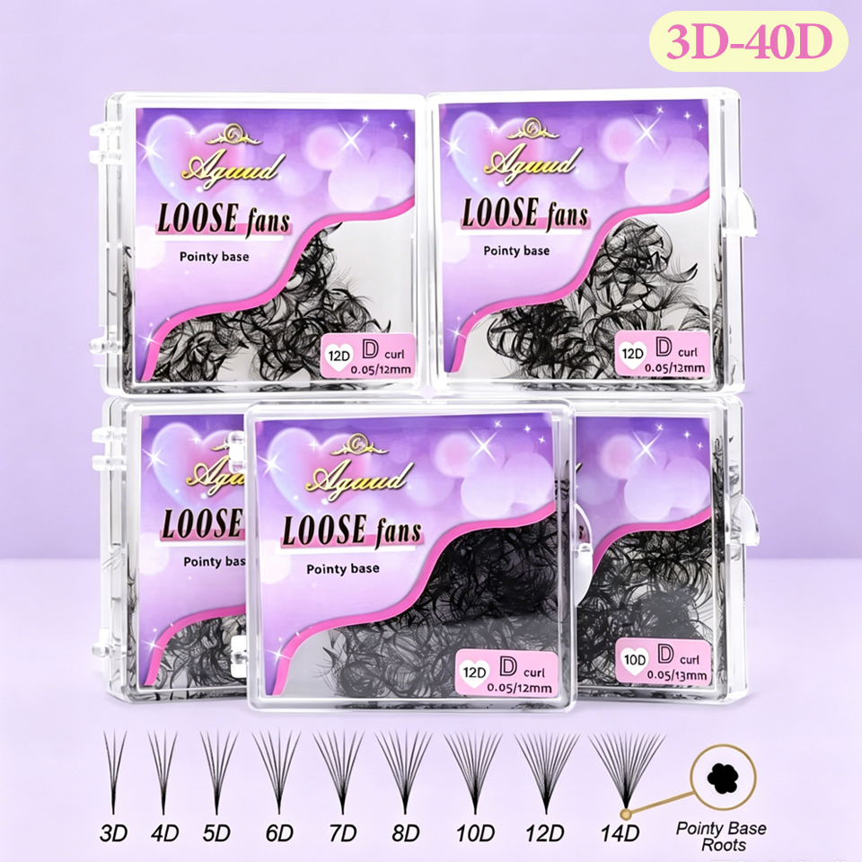 AGUUD 3D to 40D Thin Pointy Ba - Eyelash Extension Medium 评论和价格