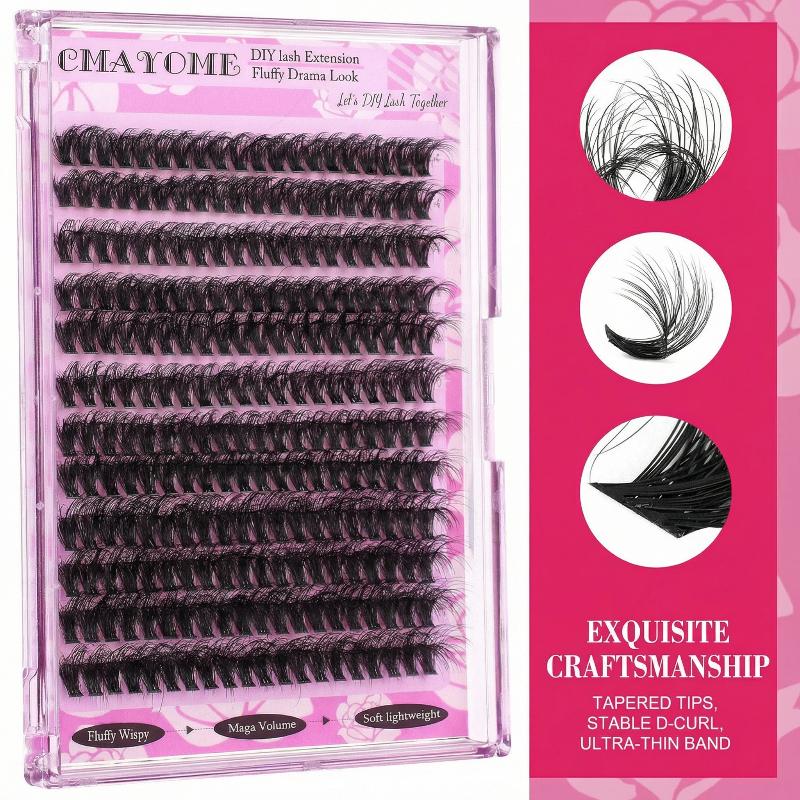 Wispy D Curl Cluster Lashes 14 - Eyelash Extension Volume 评论和价格