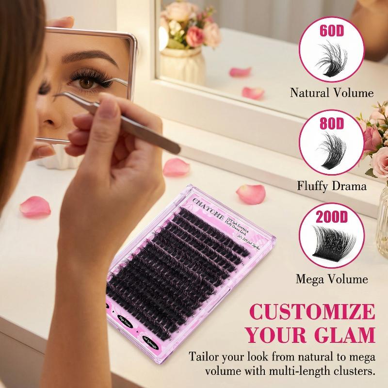 Wispy D Curl Cluster Lashes 14 - Eyelash Extension Volume 评论和价格