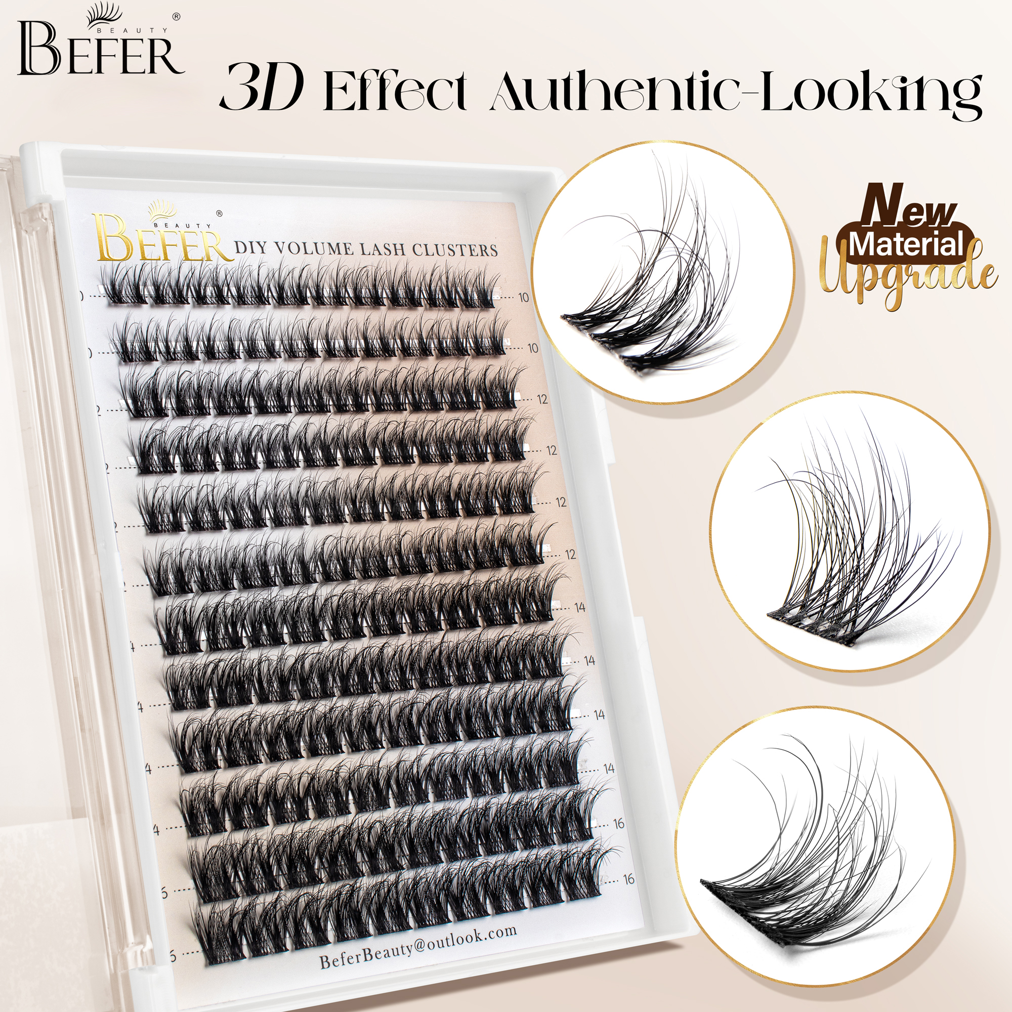 Befer Natural Lashes Clusters  - Eyelash Extension Natural 评论和价格