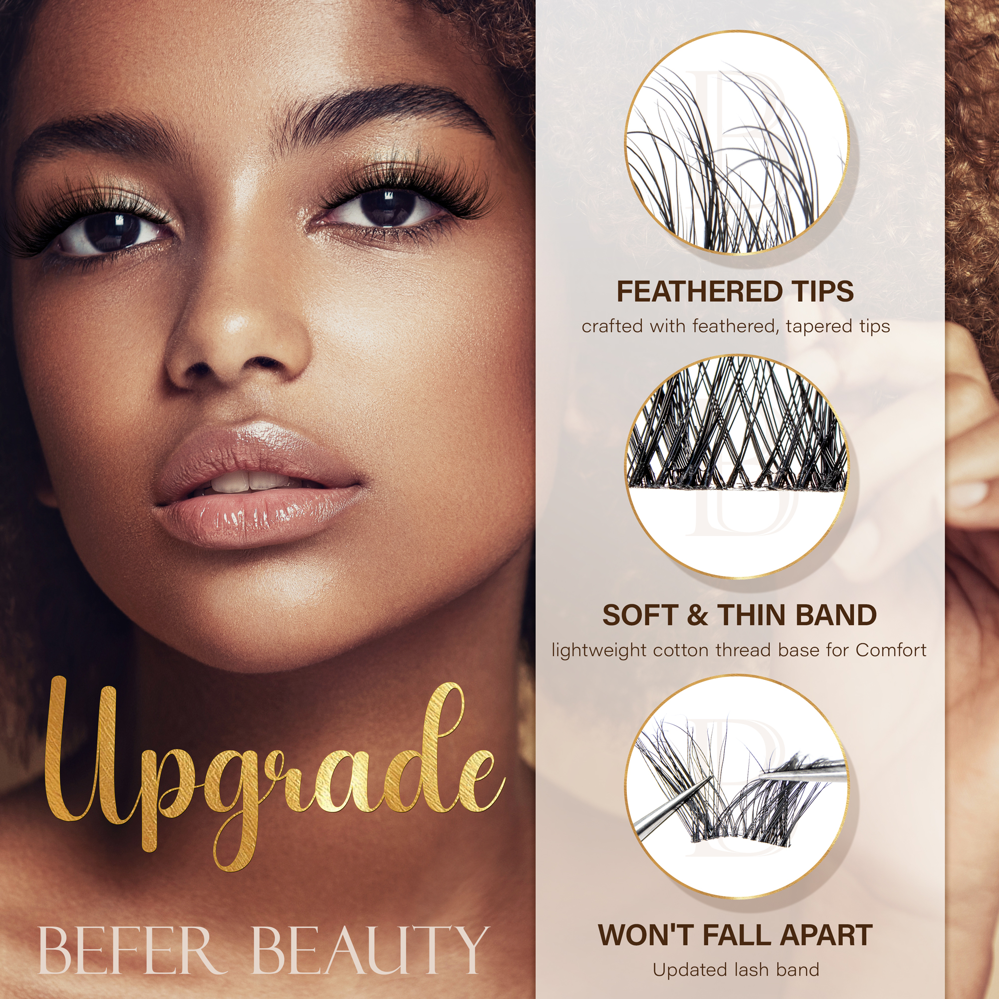 Befer Natural Lashes Clusters  - Eyelash Extension Natural 评论和价格
