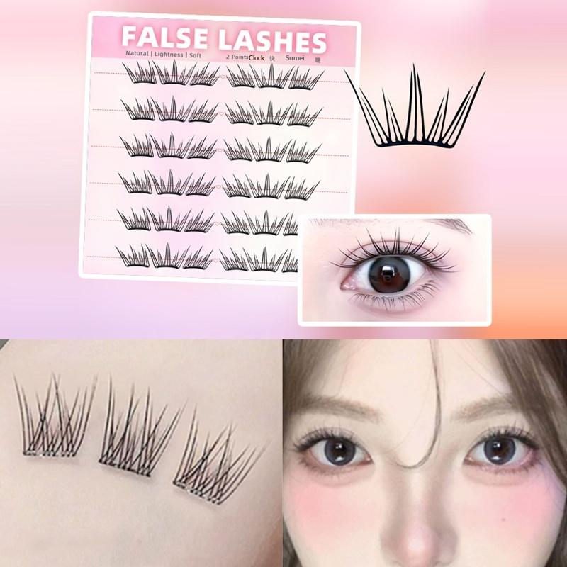 6 Rows Dense Natural False Eye - Eyelash Extension Natural 评论和价格