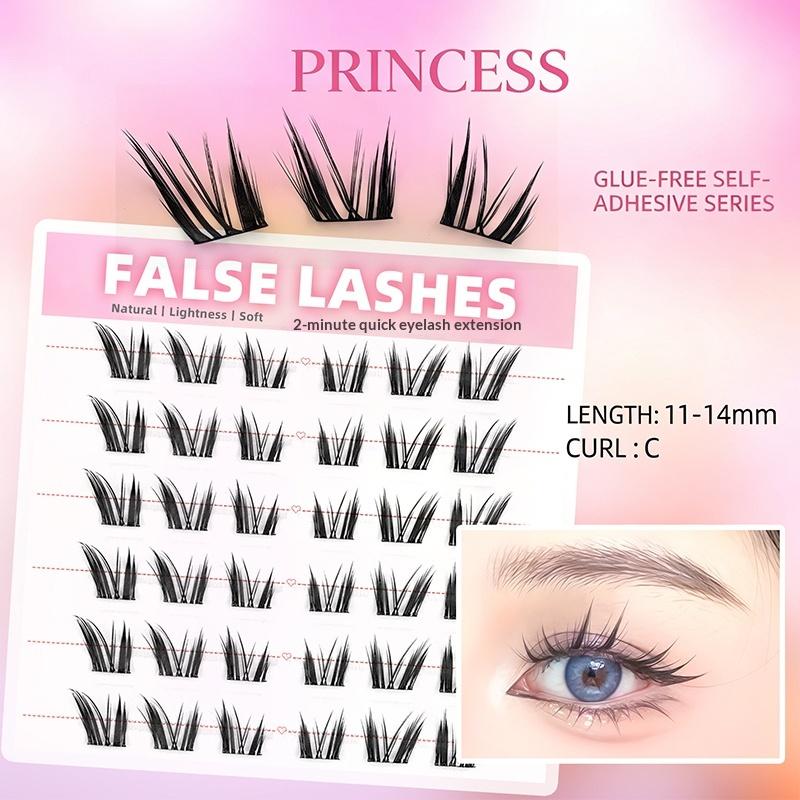 6 Rows Dense Natural False Eye - Eyelash Extension Natural 评论和价格