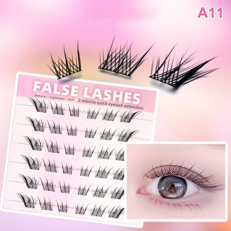 6 Rows Dense Natural False Eye - Eyelash Extension Natural 评论和价格