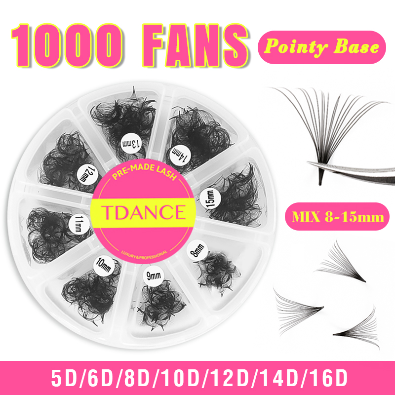 TDANCE 1000 Fans Loose Fan Mix - Eyelash Extension Medium 评论和价格