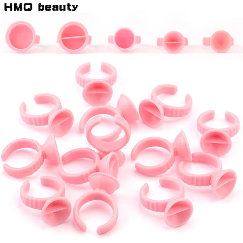 100pcs Disposable Glue Rings P - Eyelash Extension Guide 评论和价格