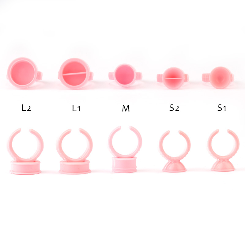 100pcs Disposable Glue Rings P - Eyelash Extension Guide 评论和价格