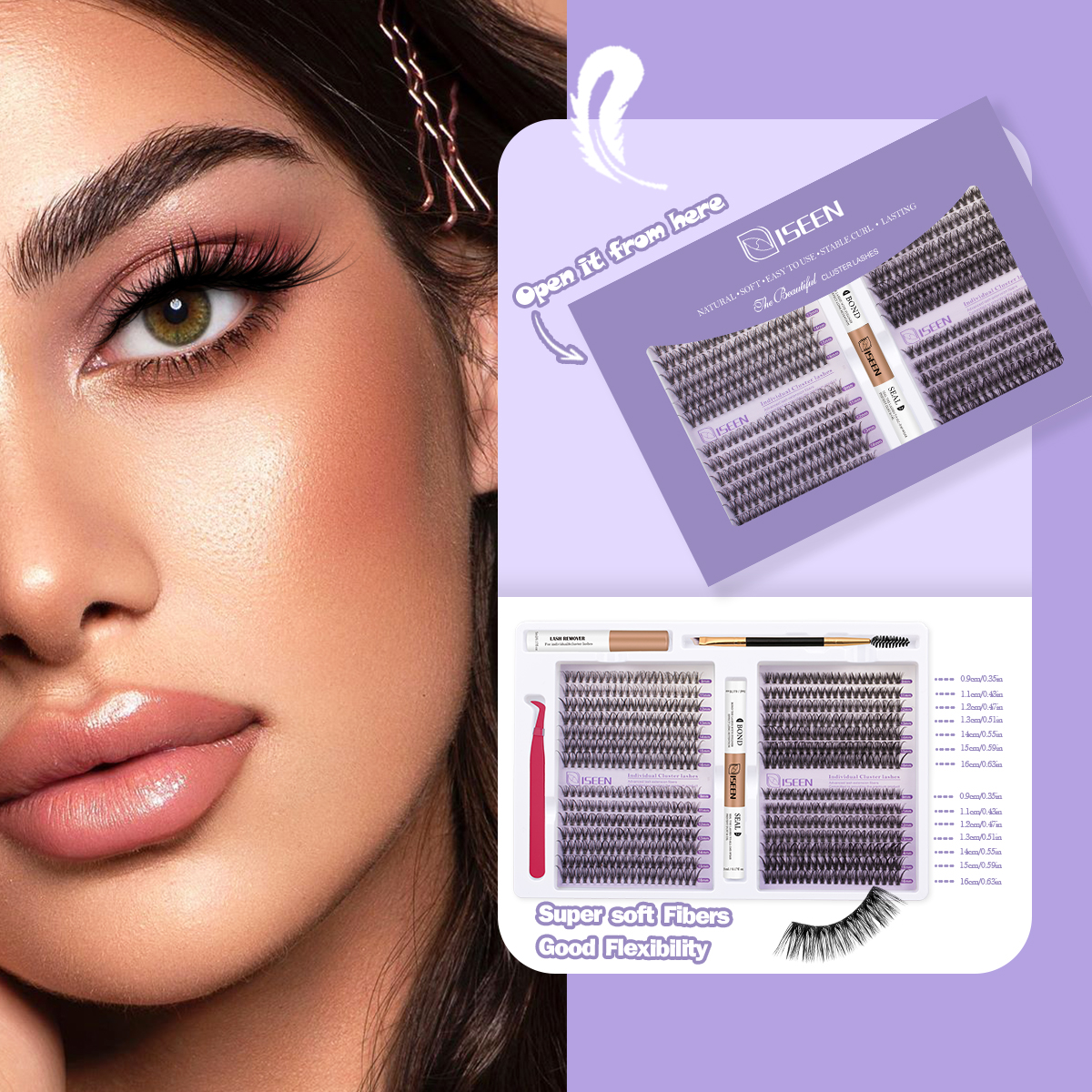 Eyelash Clusters Kit Soft Volu - Eyelash Extension Volume 评论和价格